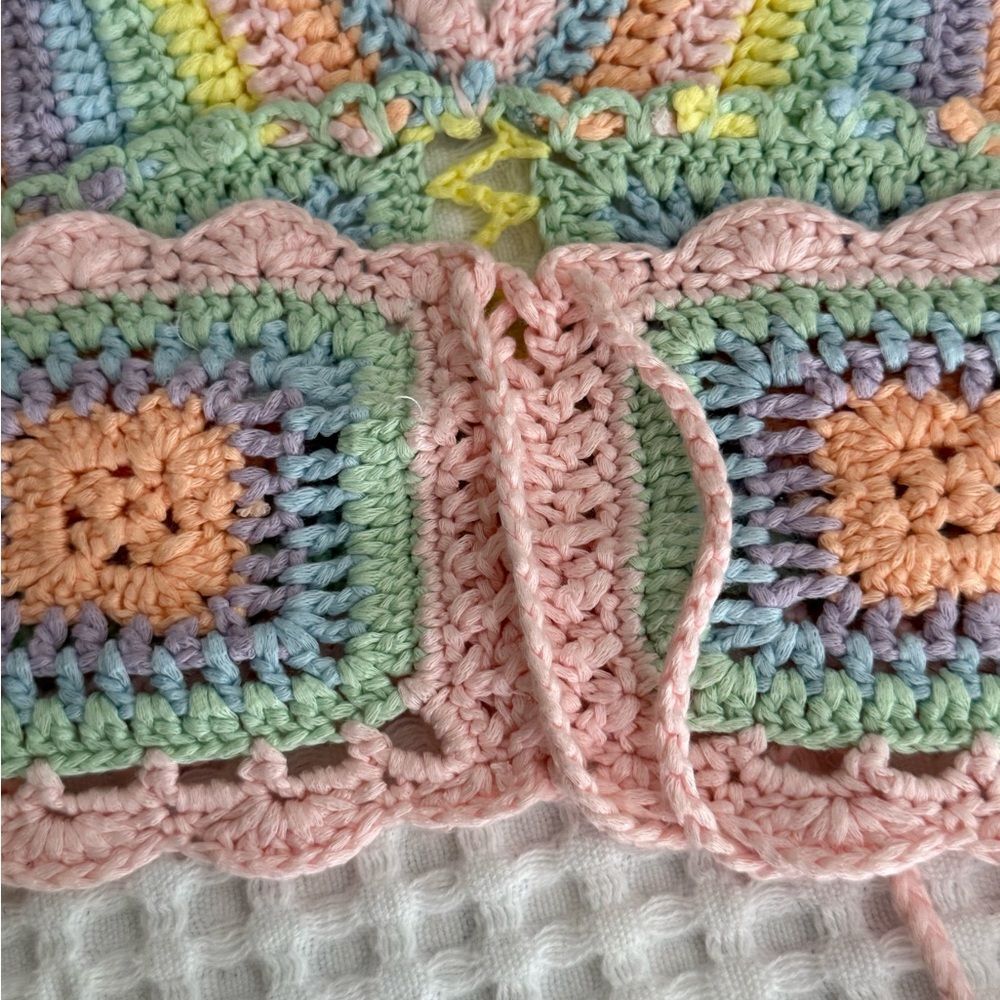 Multicolor Crochet Halter Top - Picture 5 of 6
